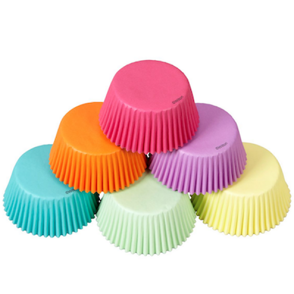 Cupcakes Backförmchen Pastell Regenbogen - 150 Stück - Wilton